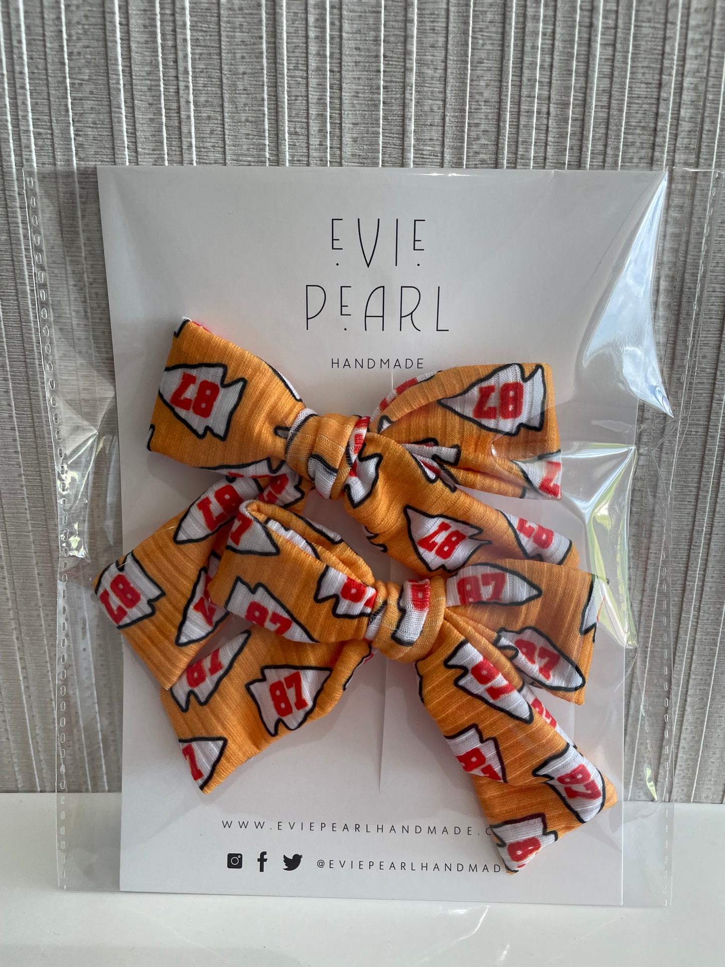 Pig Tail Bows: Yellow 87