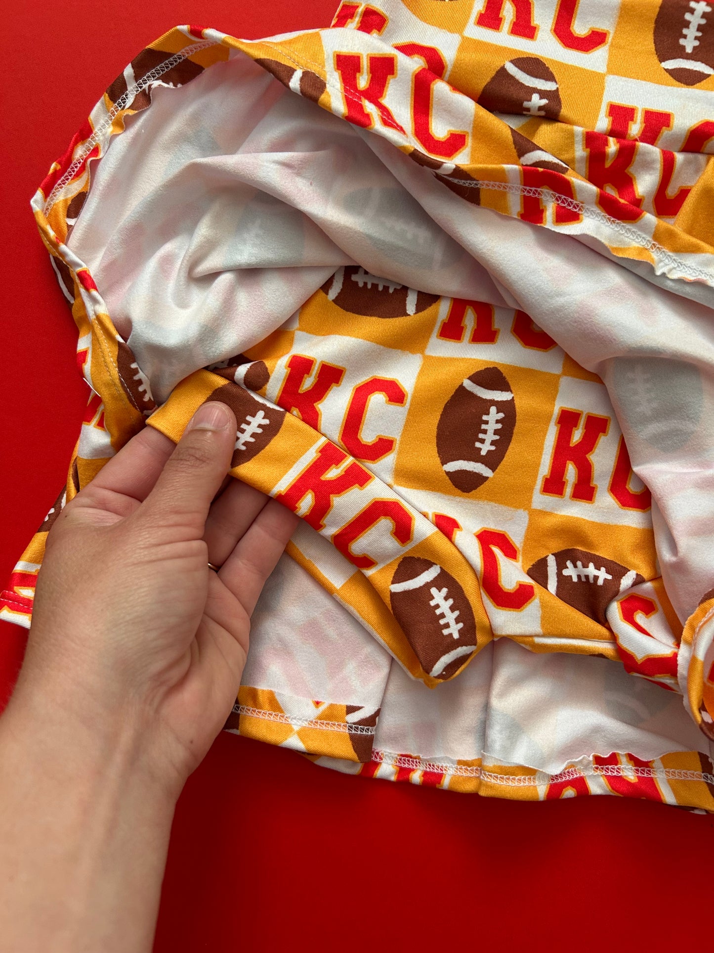Cheer Skirt: Yellow KC Checkered