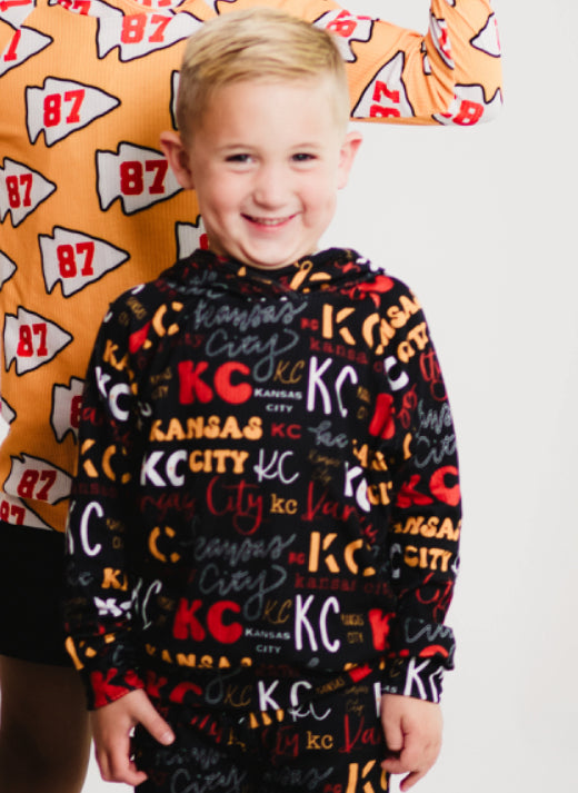 SALE: KC Words on Black Hoodie