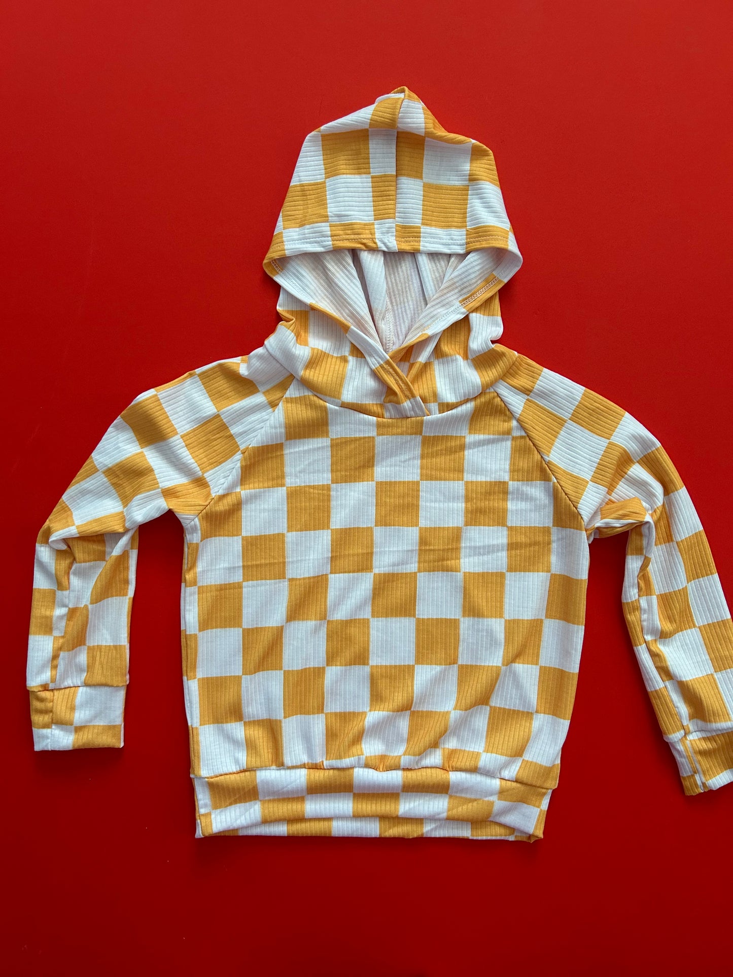Hoodie: Yellow Checkered