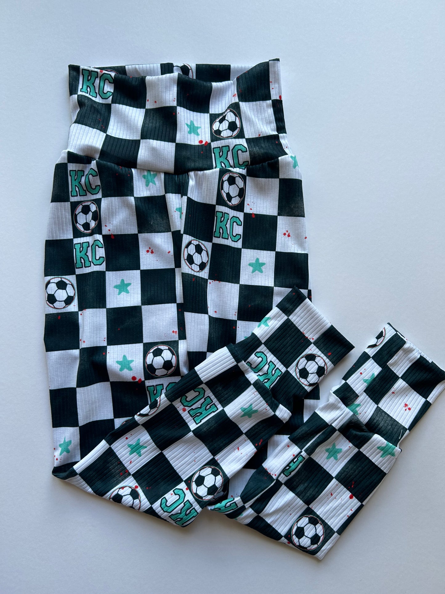 SOCCER Leggings: Storm Checkered