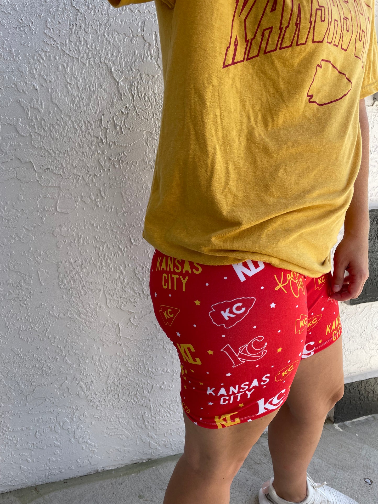 Women’s Shorts: KC Words on Red