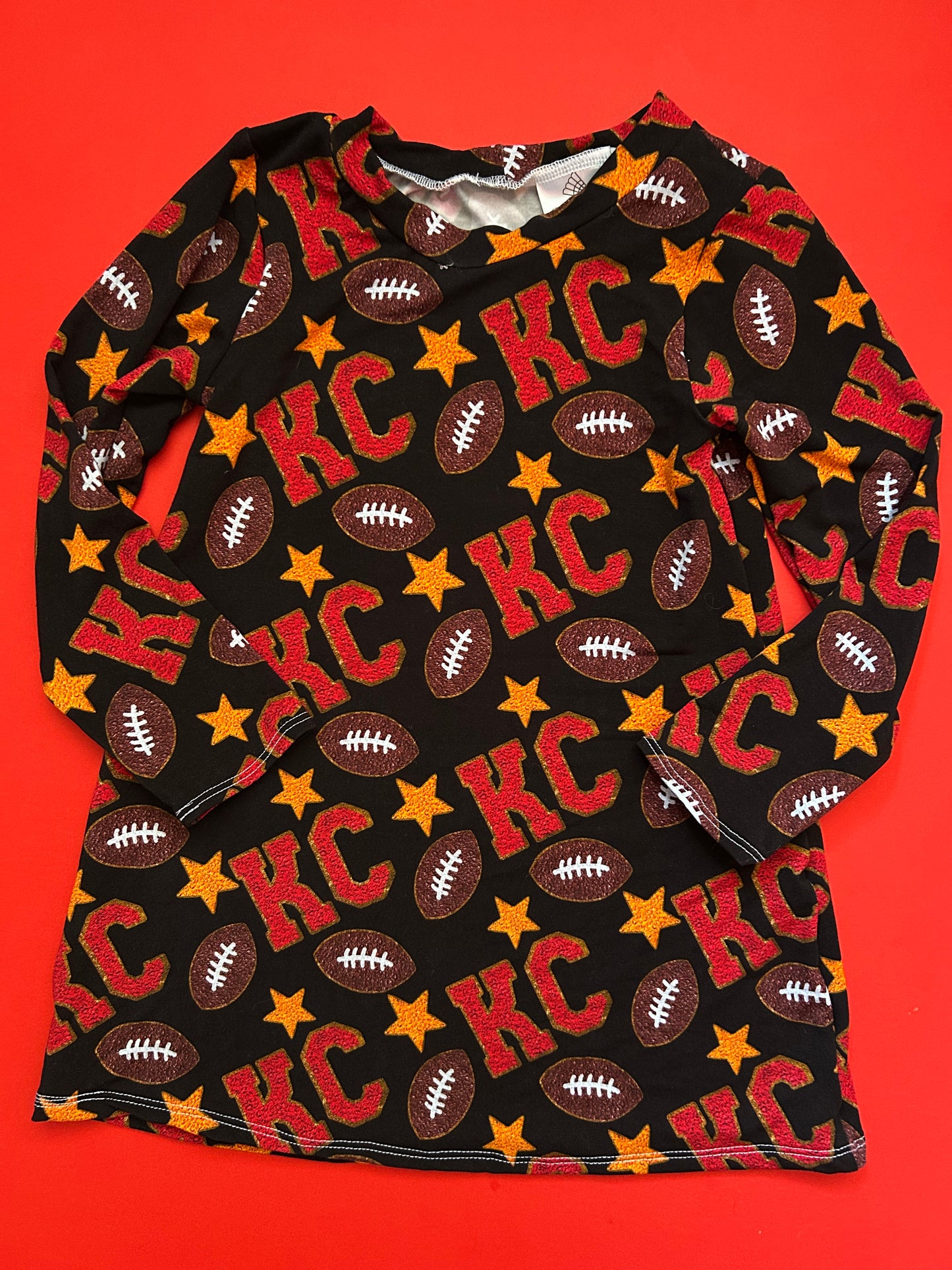 Long Sleeve Dress: KC Glitter on Black