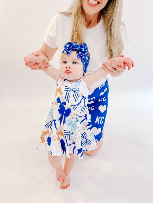 Twirl Dress: Royal Bows