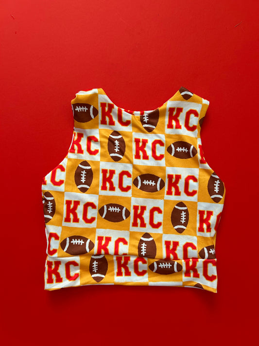 Racerback Tank for Girls: Yellow Checkered (Copy)