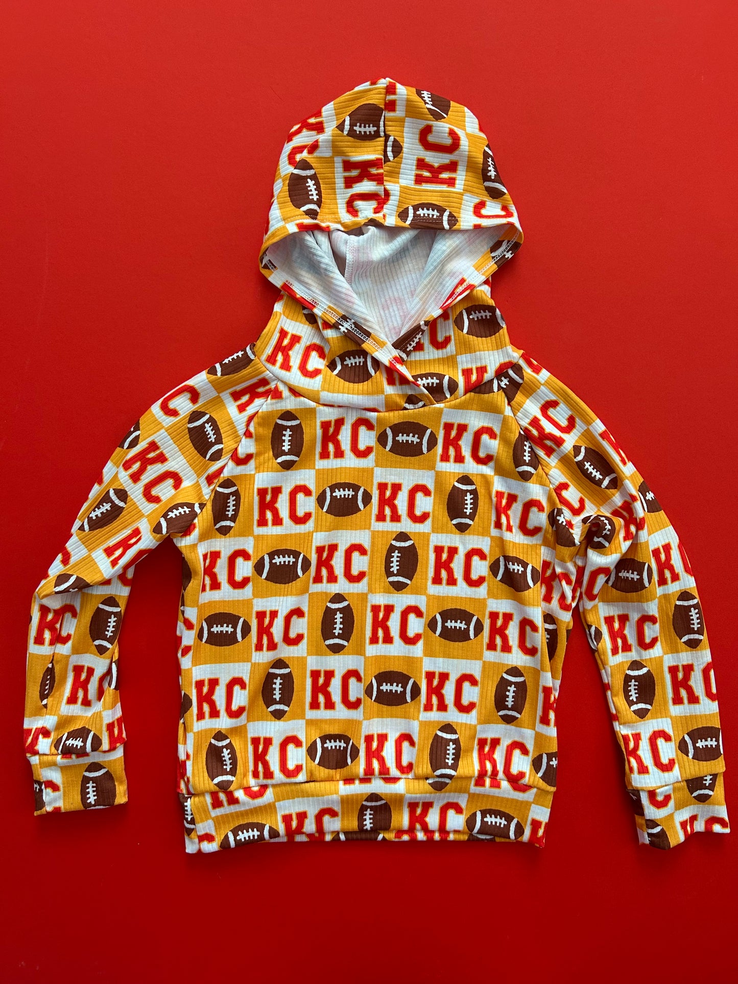 Hoodie: Yellow KC Checkered