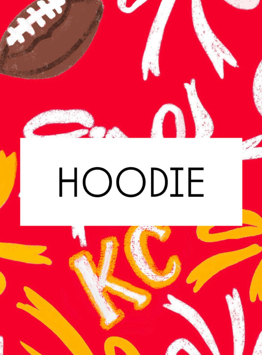 Hoodie: Red KC Bows