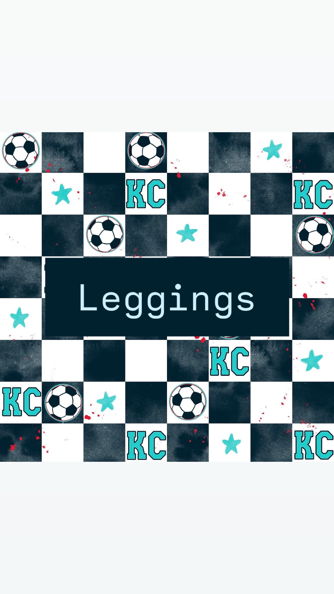 SOCCER Leggings: Storm Checkered