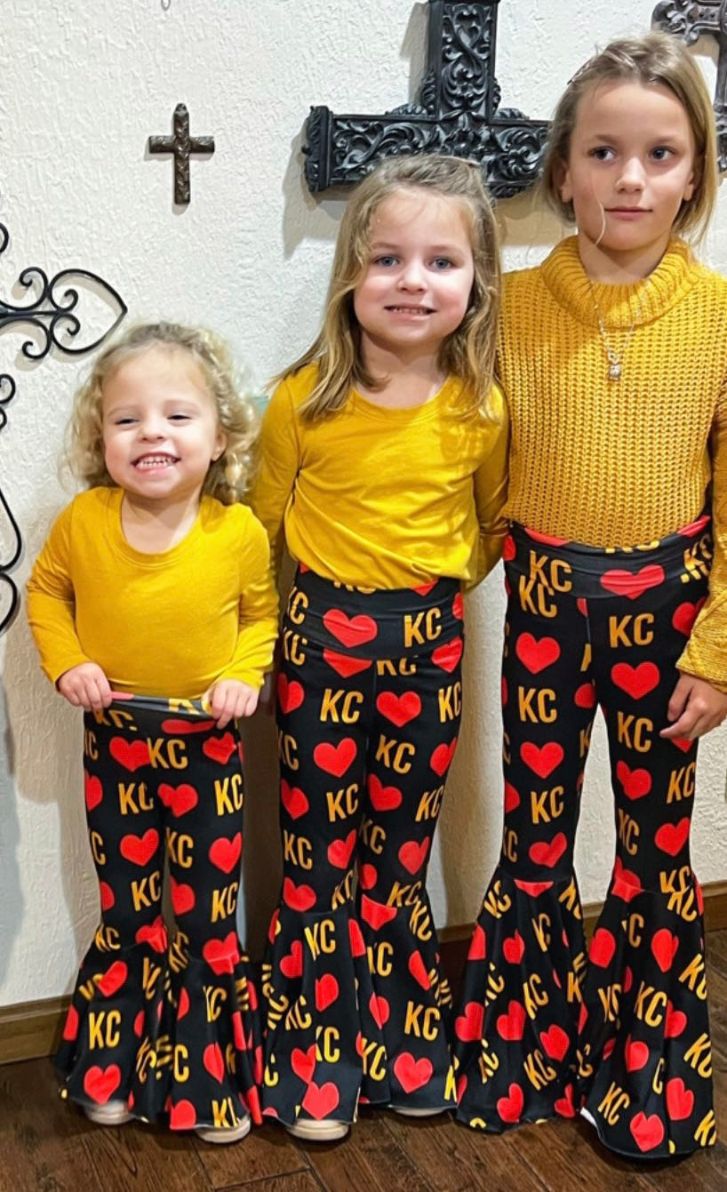 SALE: KC Heart on Black Bells