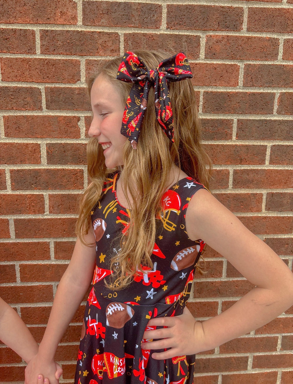 Twirl Dress: Black Kansas City Pennant