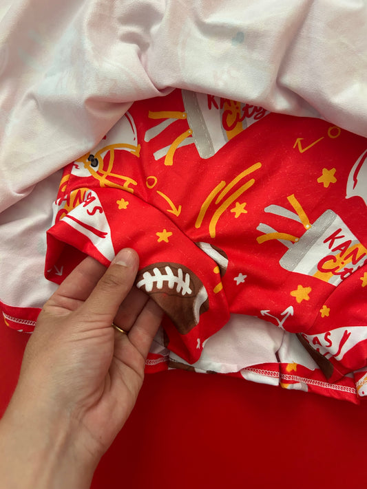 Cheer Skirt: Red KC Pennant