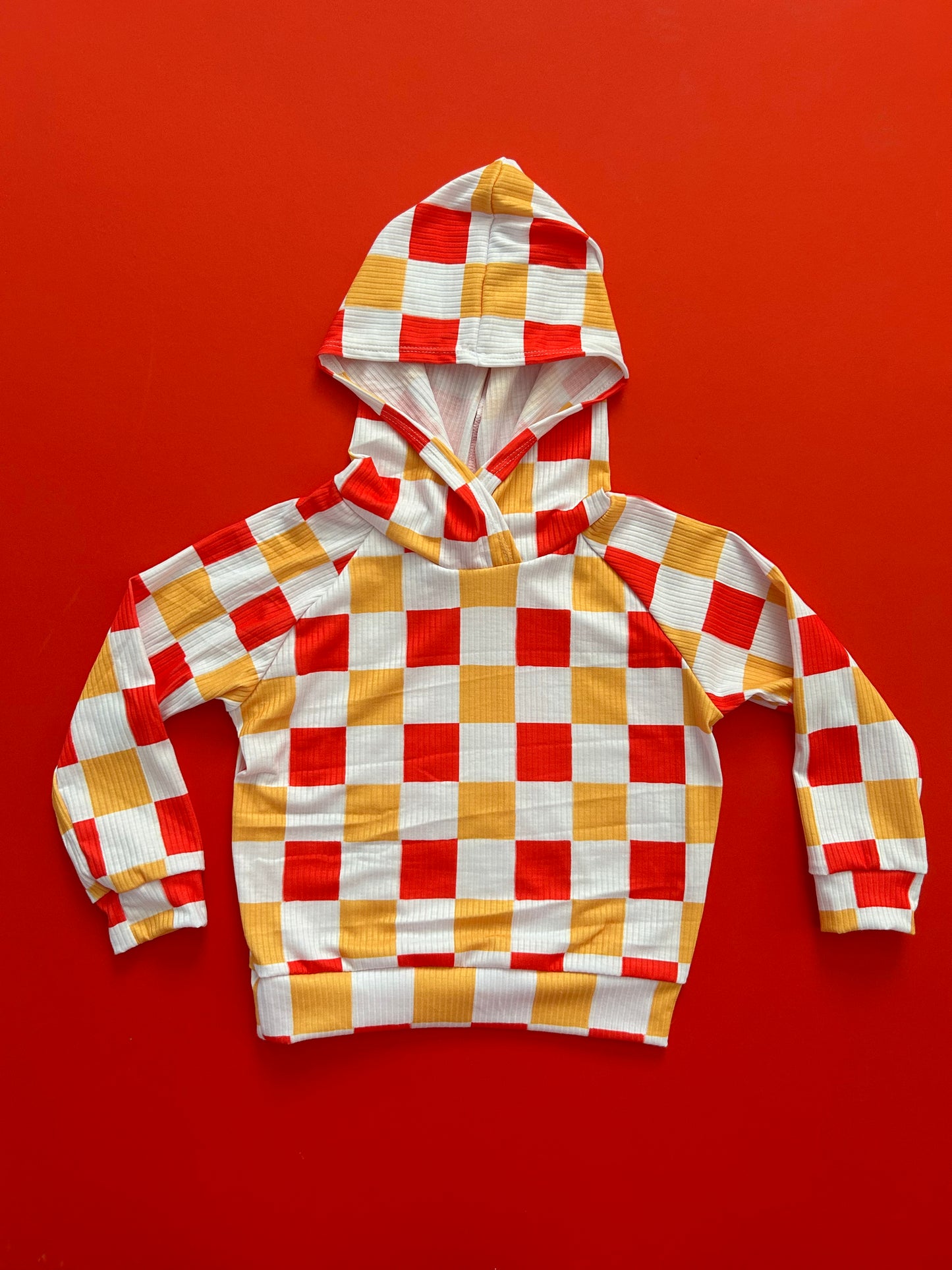 Hoodie: Red & Yellow Checkered
