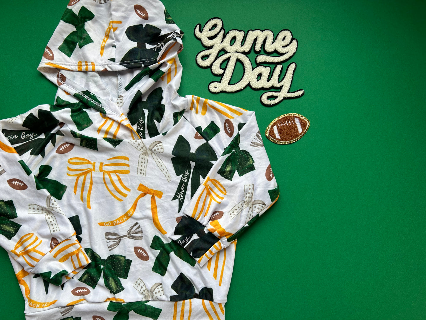 Hoodie: Green Bay Bows
