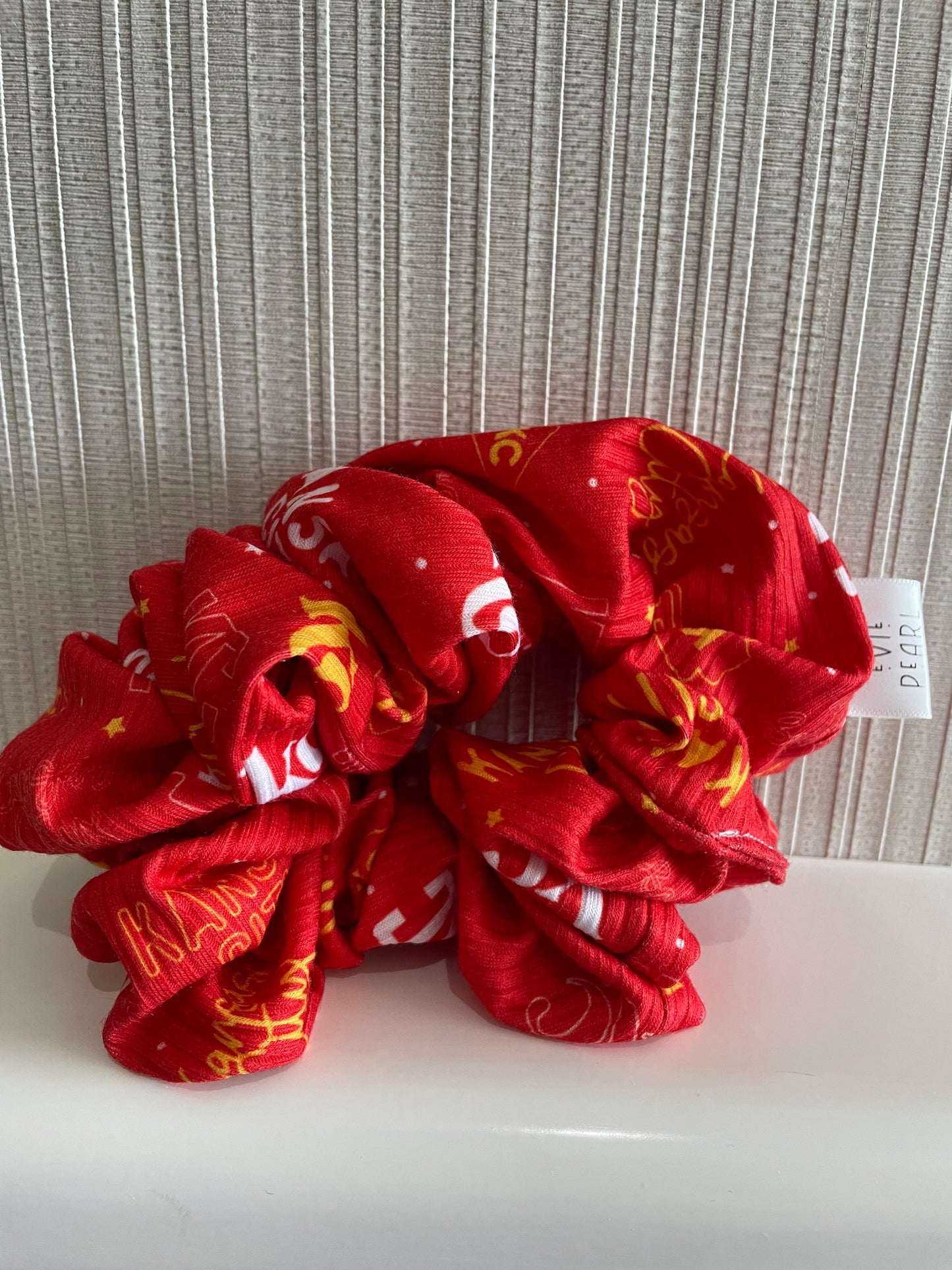 Scrunchie: KC Words on Red