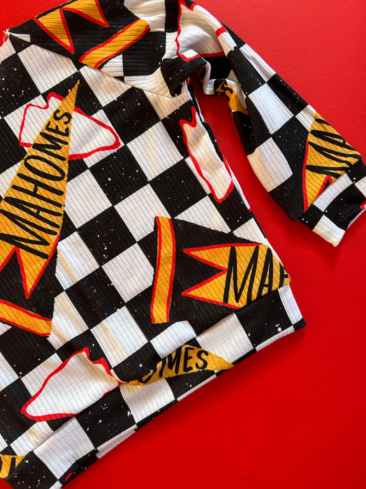 SALE: Mahomes Checkered Hoodie