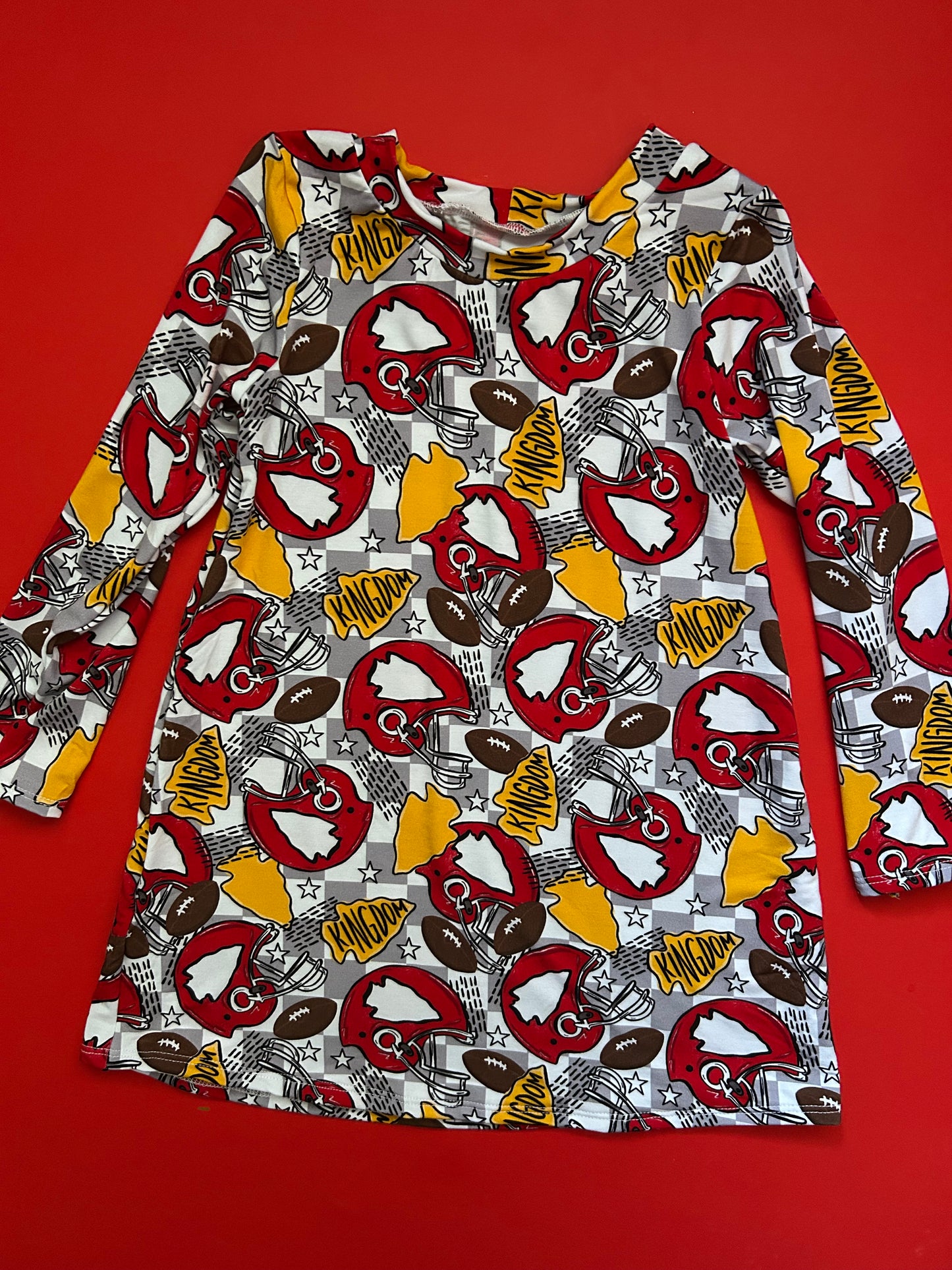 Long Sleeve Dress: Kingdom Checkered