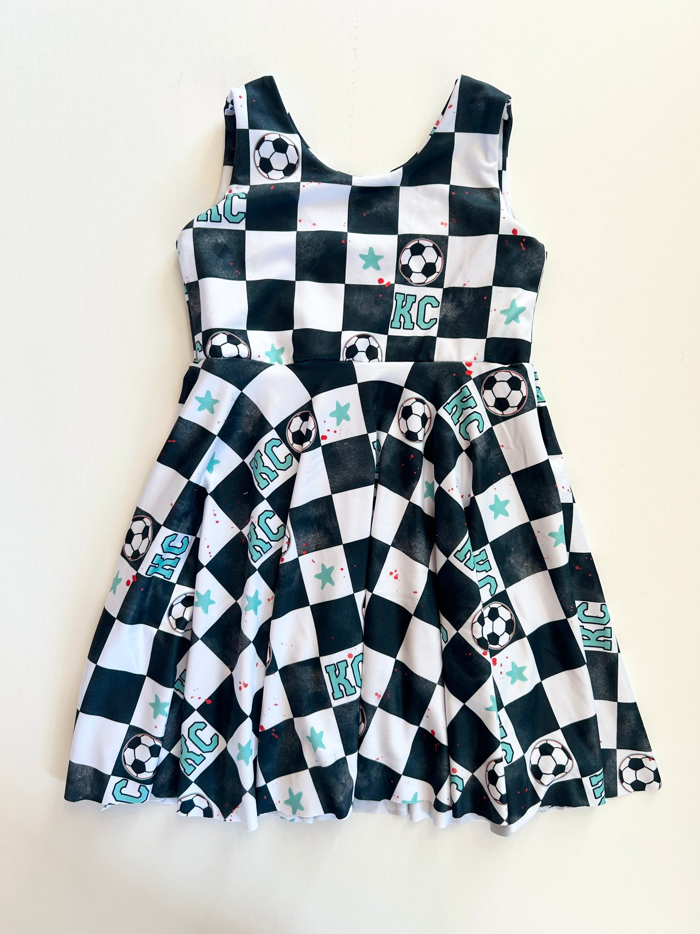 Twirl Dress: Storm Checkered