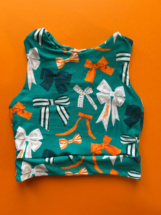 Racerback Tank for Girls: Miami Bows