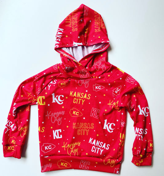 Hoodie: KC Words on Red