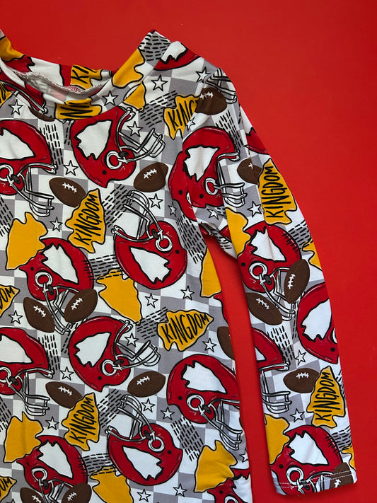 Oversized long sleeve top: Kingdom Checkered