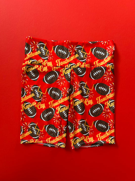 Girls Biker Shorts: Touchdown KC