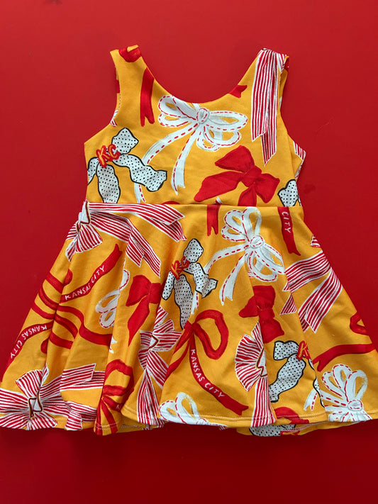 Twirl Dress: Yellow with Bows