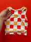 Racerback Tank for Girls: Red & Yellow Checkered