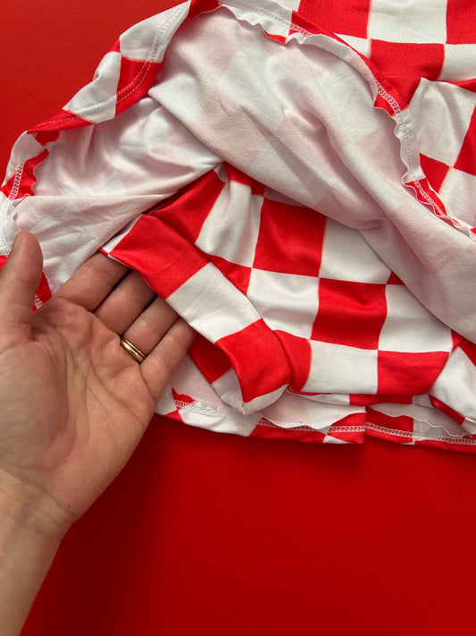 Cheer Skirt: Red Checkered