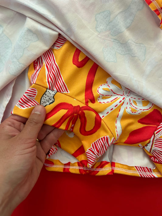 Cheer Skirt: Yellow KC Bows