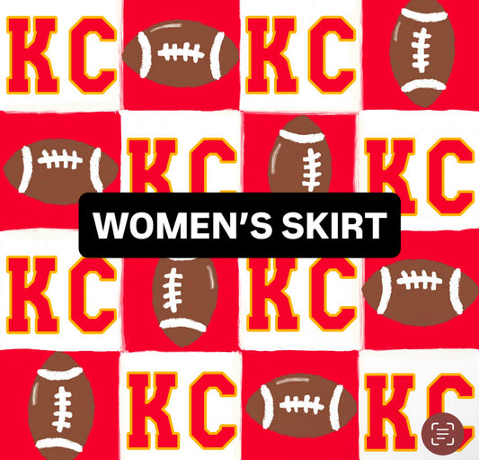 Women’s Skirt: KC Red Checkered