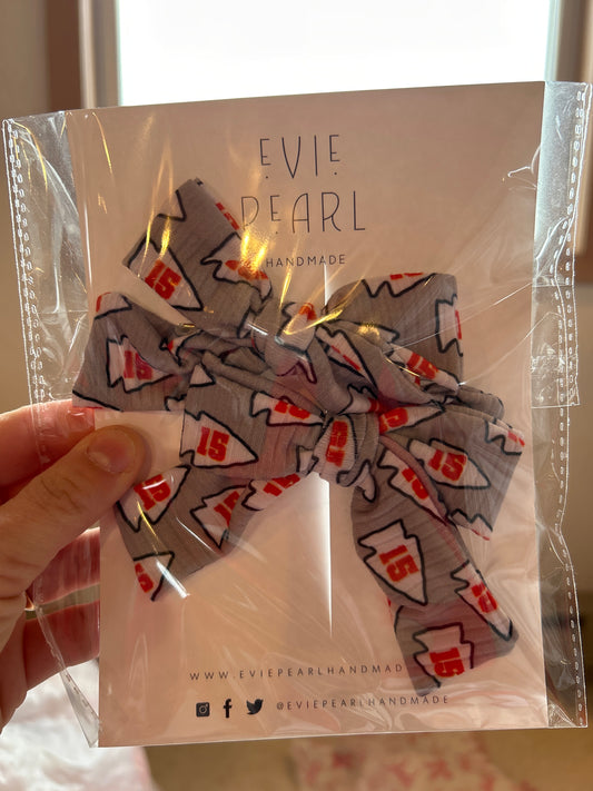 Pig Tail Bows: Gray 15
