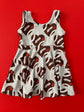 Twirl Dress: Gray with Heart Footballs