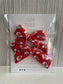 Pig Tail Bows: Red 15