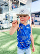 Tank Hoodie for Boys: KC Words on Blue