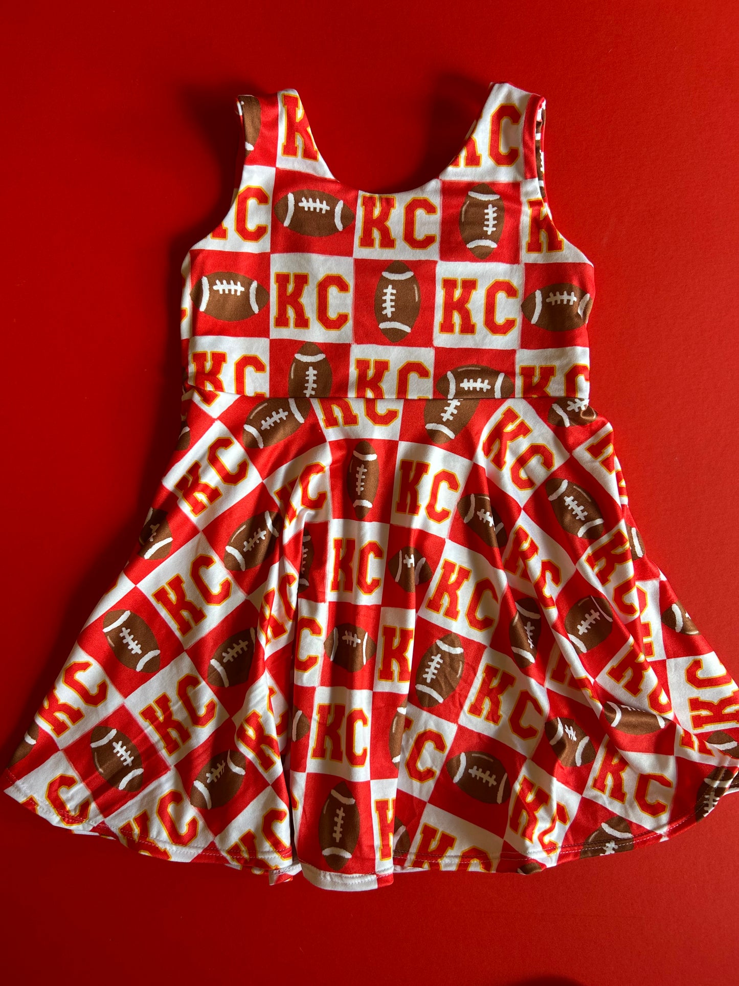 Twirl Dress: Red KC Checkered