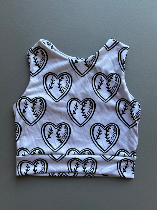 Racerback Tank for Girls: Chicago Heart