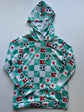 SOCCER Hoodie: Teal Checkered