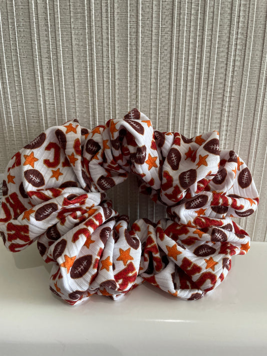 Scrunchie: KC Glitter on White