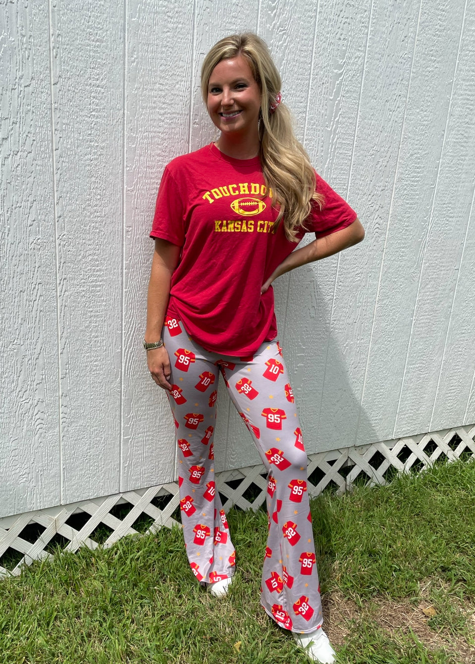 Women’s Flares: Jerseys on Gray