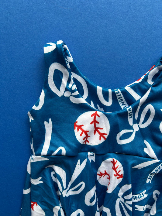 Twirl Dress: LA Bows on Blue