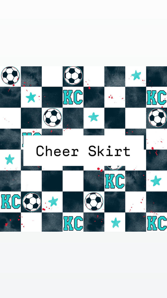 SOCCER Cheer Skirt: Storm Checkered
