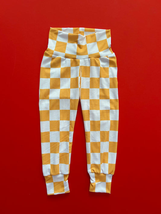 Leggings: Yellow Checkered