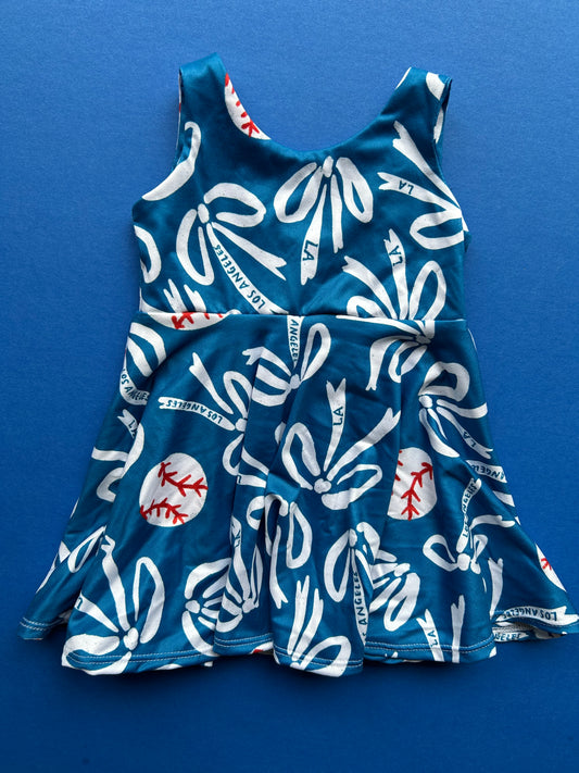 Twirl Dress: LA Bows on Blue