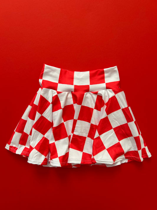Cheer Skirt: Red Checkered