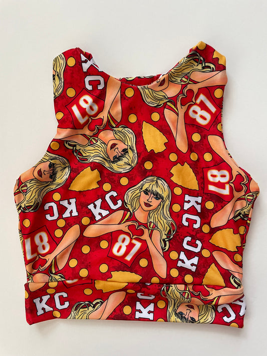 Racerback Tank for Girls: Taylor on Red