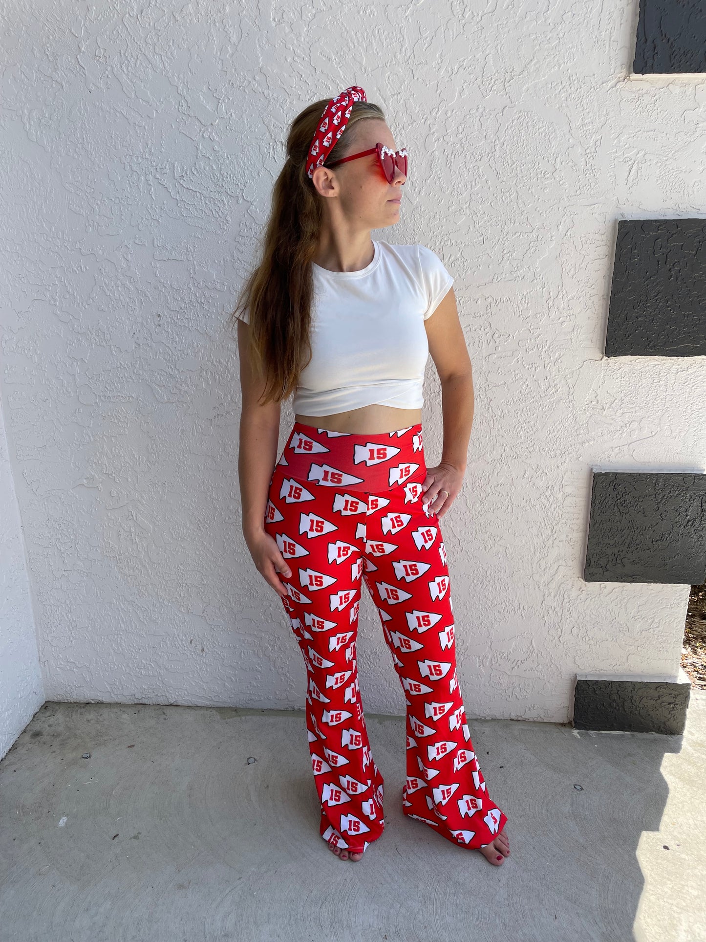 Women’s Flares: Red 15