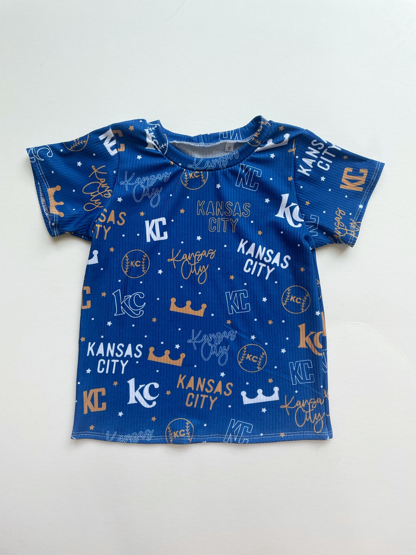 T-Shirt: KC Words on Blue