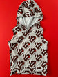 Tank Hoodie for Boys: KC Football Heart on Gray