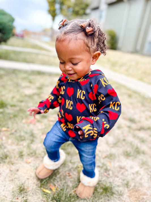 SALE: KC Heart on Black Hoodie