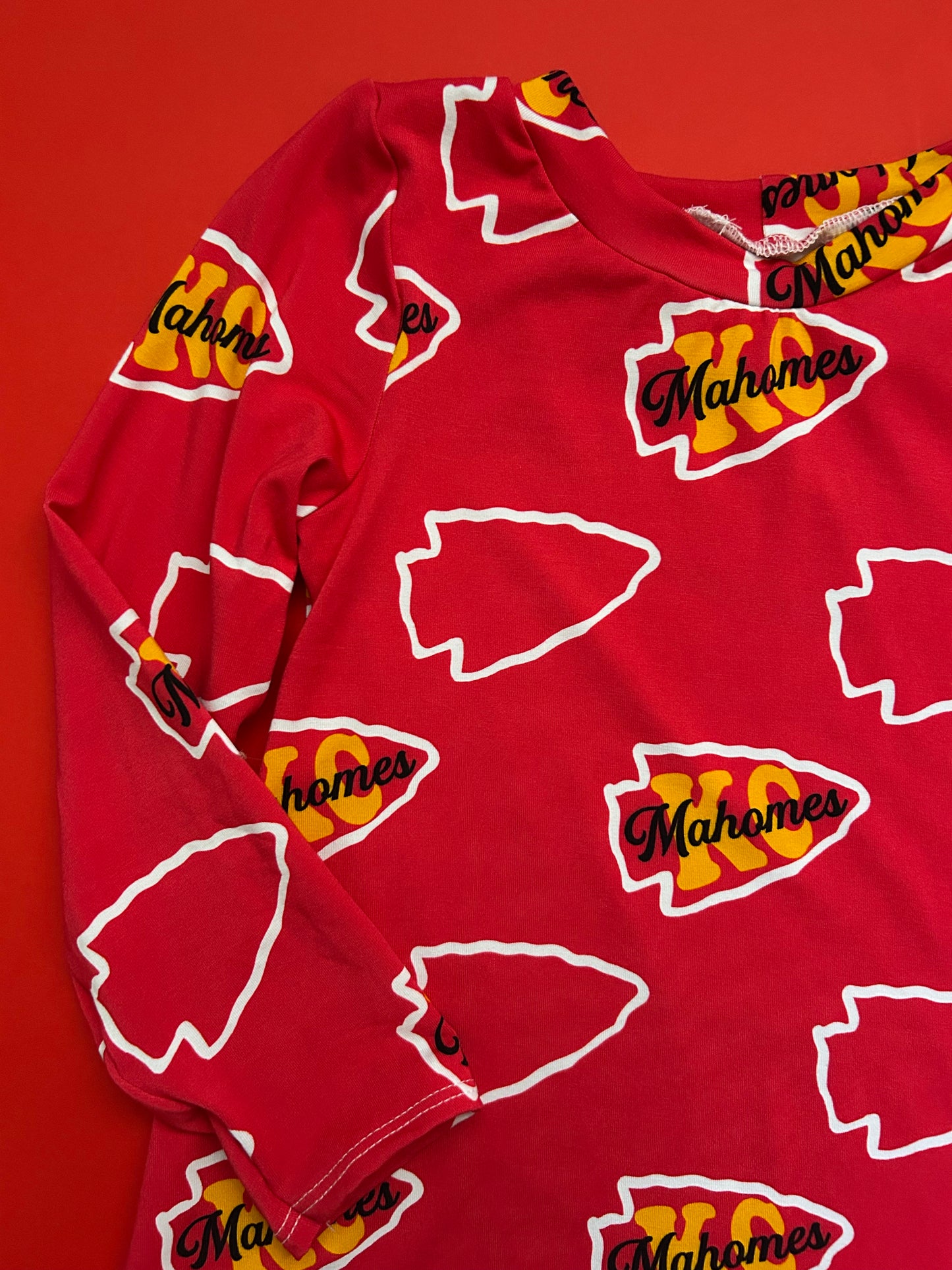 Oversized long sleeve top: Mahomes Arrowhead